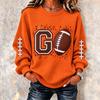 Women's Casual Knit Crewneck Long Sleeve Sports Print Sweatshirt for Everyday Wear