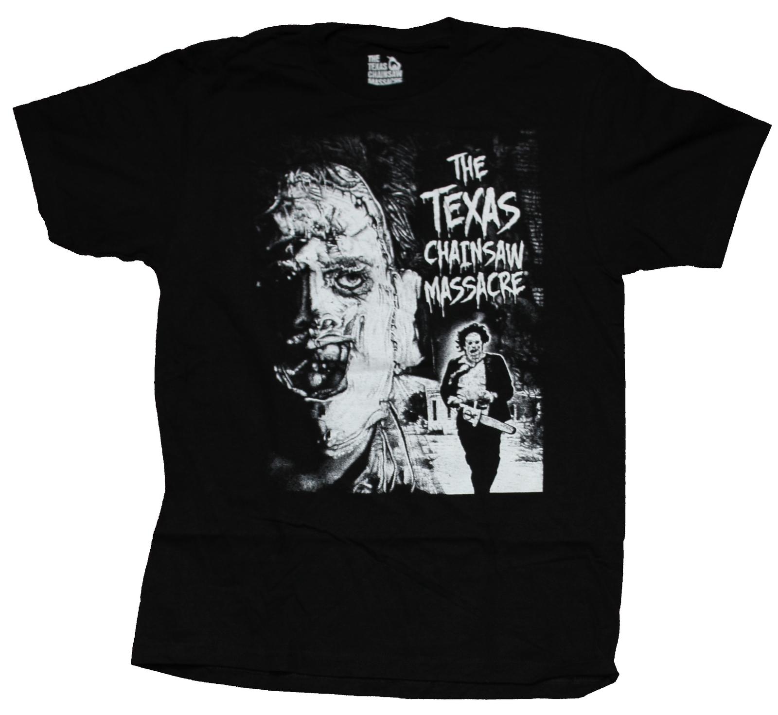 Texas Chainsaw Massacre New Adult T-Shirt - Leatherface Closeup and Running XL