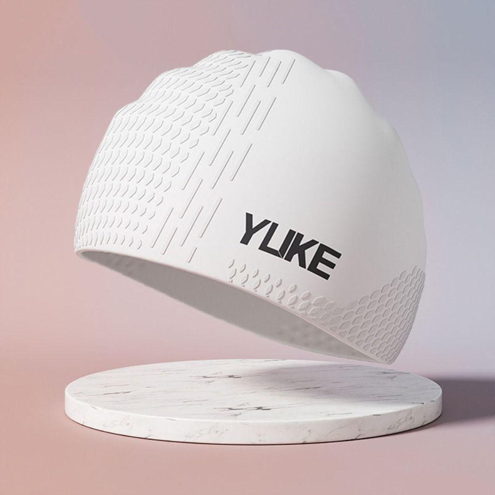 Elastic Silicone Swimming Cap Lightweight Printed Swimming Cap Diving Cap Swimming Hat  Women