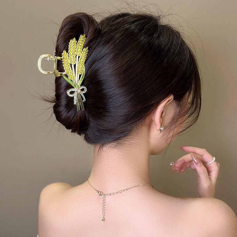 Elegant Tulip & Lily Hair Clip - Large Fairy Claw for Stylish Back-of-Head Design