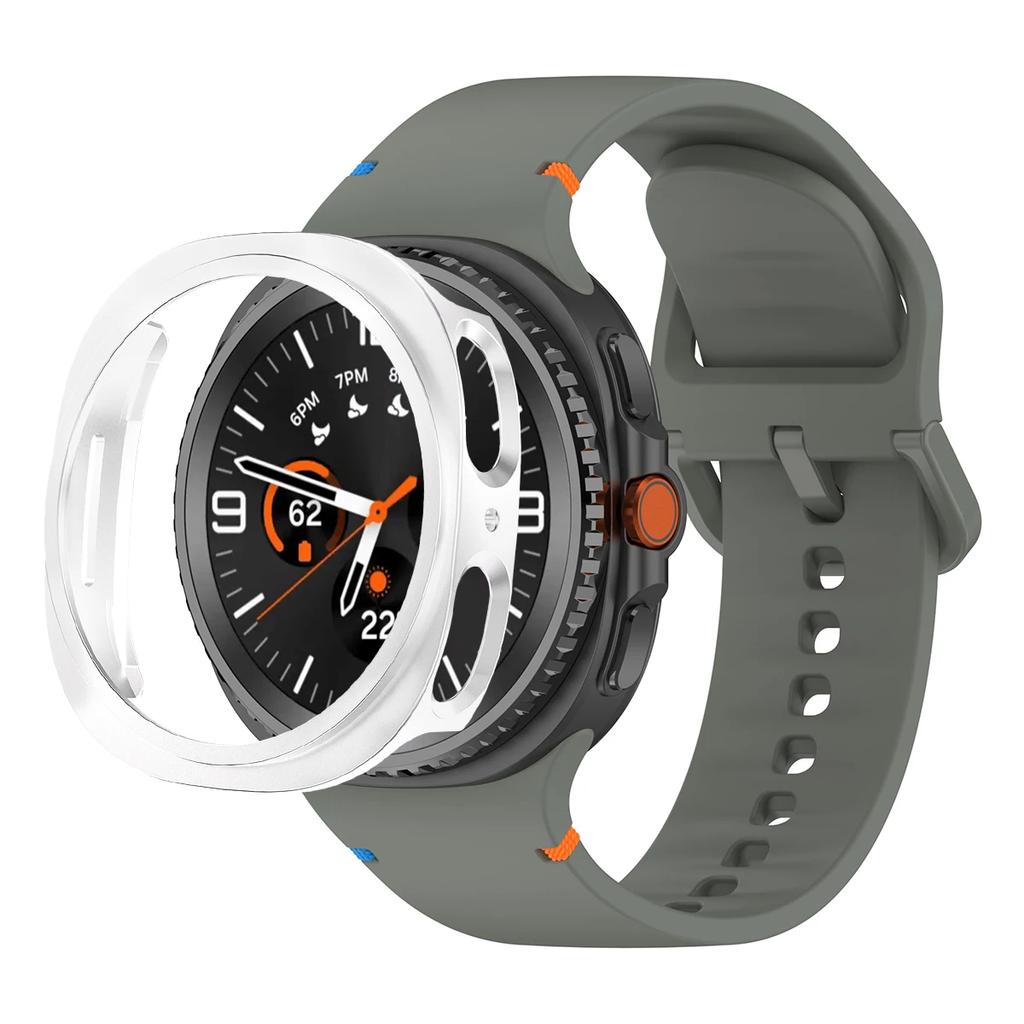 PC-Hülle + Offizielles Armband Für Samsung Galaxy Watch 8 40mm 44mm Silikon Sportarmband Correa Original 1:1 Kein Spalt Bandabdeckung