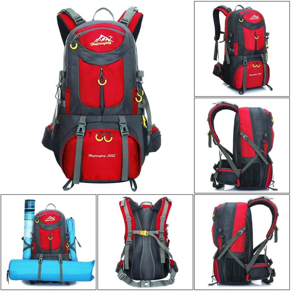 50L Lightweight Hiking Backpack, Water-Resistant, Breathable Back Support, 45+5L Capacity for Travel & Trekking – Compatible with All Outdoor