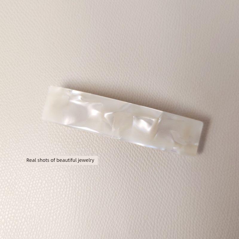 Korean Style Celebrity-Inspired Simple and Fashionable European and American Hair Accessories Hairpin Barrette Imported Angel White