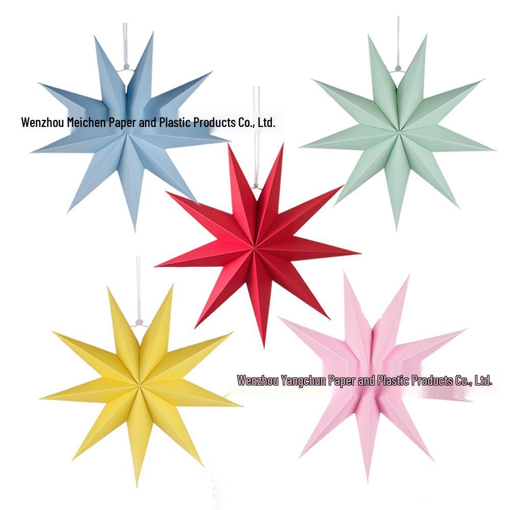 In-Stock Origami Nine-Pointed Star: Christmas, Birthday, and Window Decoration Star Lights