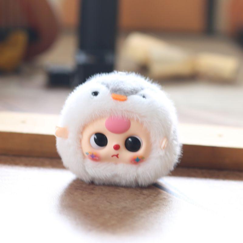 Three Baby Plush Toy Keychain Pp Cotton Stuffed Cute Backpack Gift Accessory