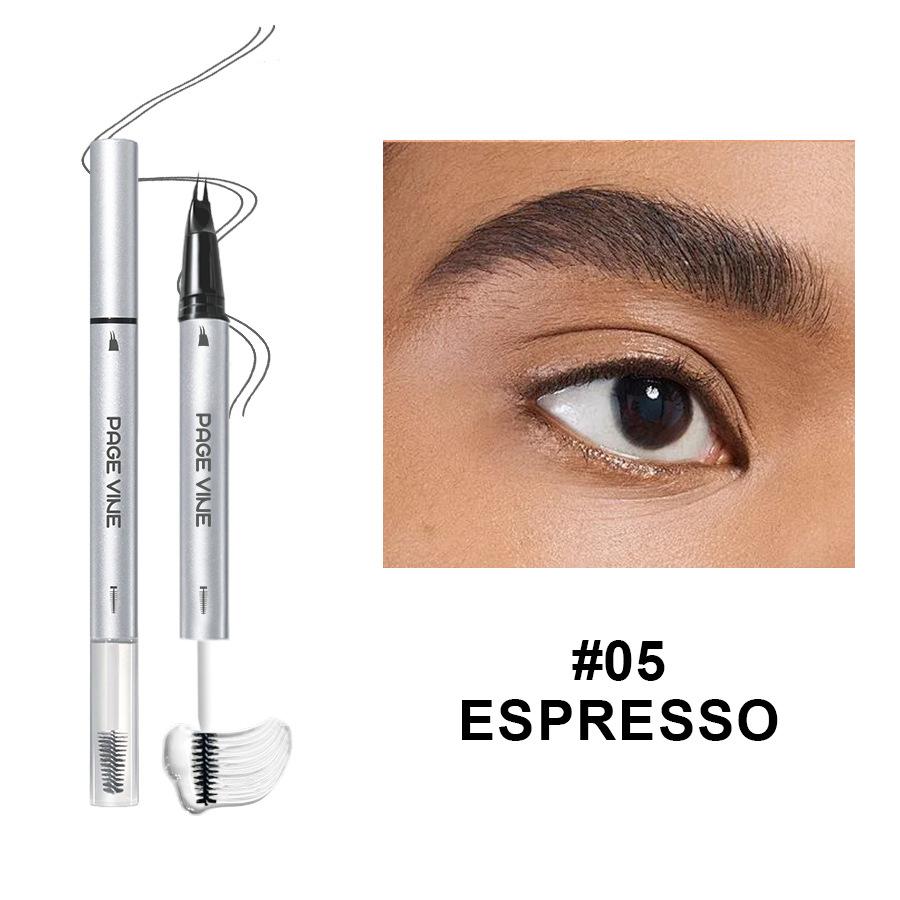 PAGE VINE Eyebrow Pencil Wax Brush Waterproof Sweatproof Long Lasting 5