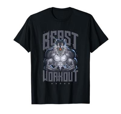 Wolf Workout Beast | Gym Fitness Bodybuilding Muscle T-Shirt