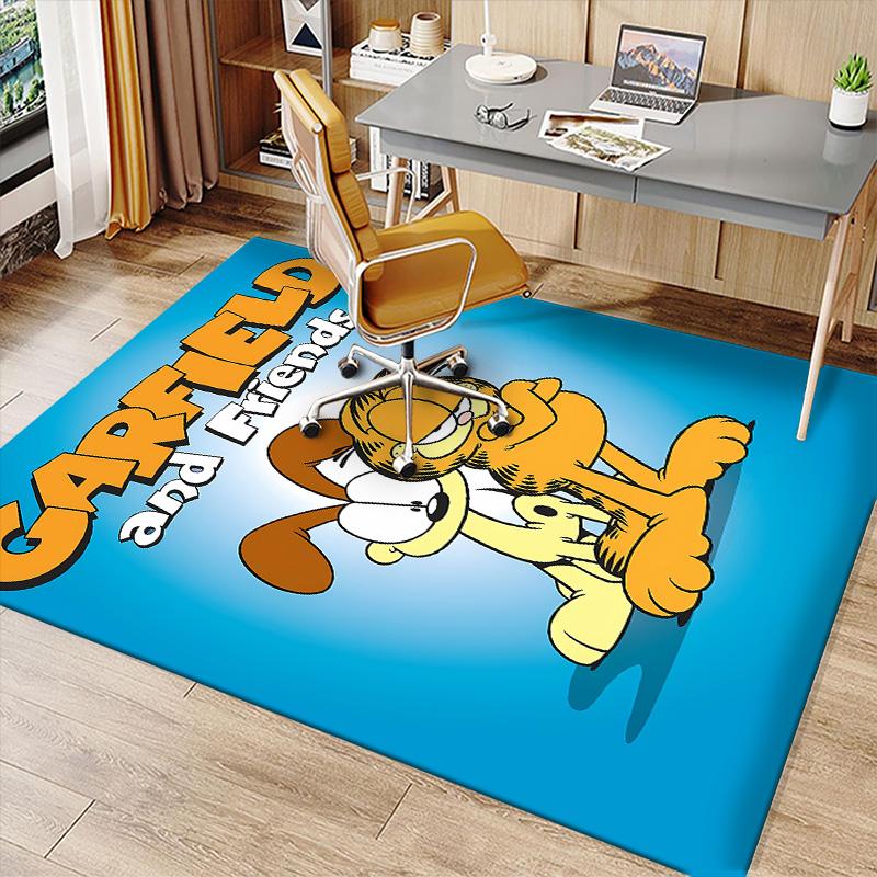 Cute Garfield Printed Absorbent Washable Carpet, Non-Slip Bathroom Mats, Kitchen Rugs, Yoga Mat,Living Room Entrance, Camping Picnic Rugs