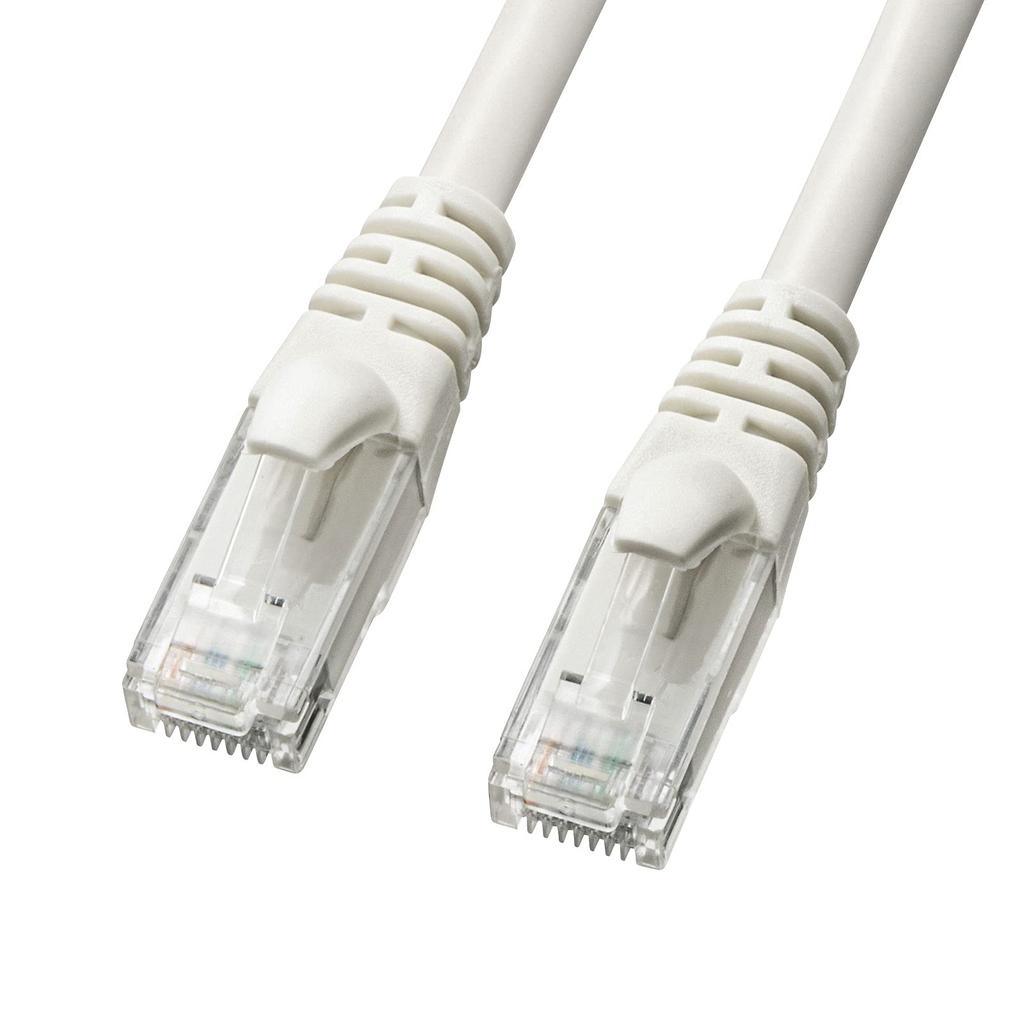 SANWA SUPPLY Category 6A Stranded LAN Cable (White, 10m) KB-T6AY-10W