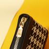 Women Houndstooth Wallet Pu Leather Multi-functional Multi-card Slot Zipper Coin Purse
