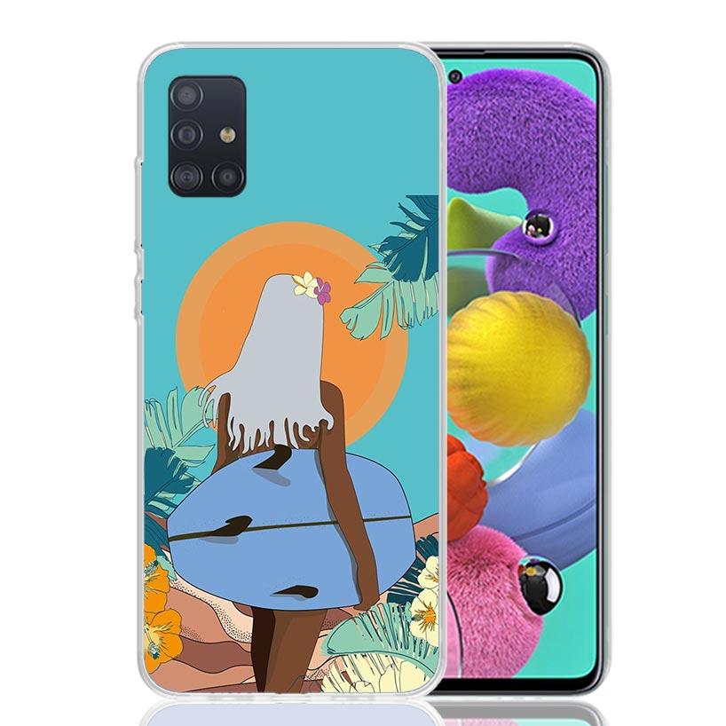 Surf Board Aesthetic Phone Case For Samsung Galaxy A52 A32 A22 A12 A02S A50S A30S A51 A31 AA71 Note 20 Ultra 10 S10 Plus Galaxy