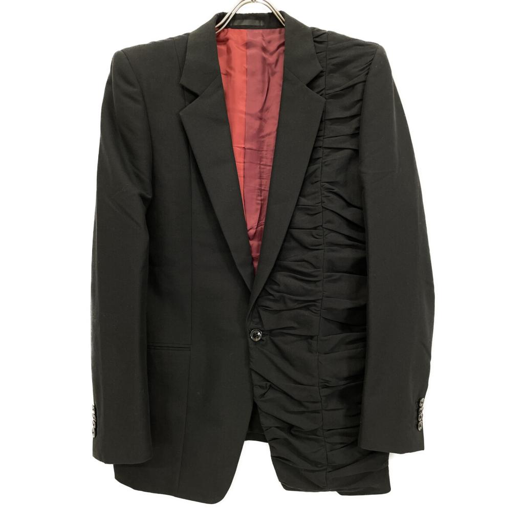 PaulSmith PF-SL-33488 Black Gathered Mix Runway Model Tailored Jacket Jacket L blackUsed