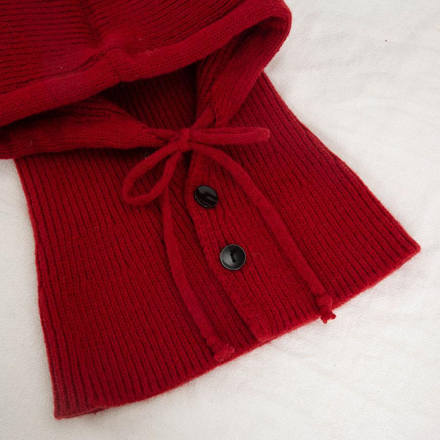Korean Balaclava Hat Integrated Outdoor Warm Ear Protection Wool Knitted Hat Women's Autumn and Winter Hat Scarf