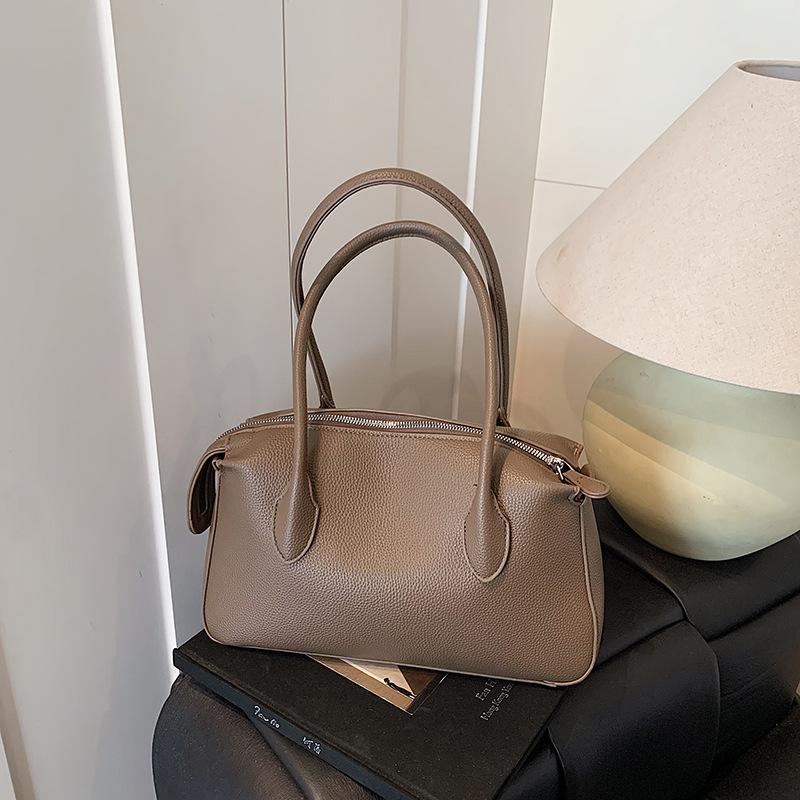 Litchi pattern niche tote bag summer new fashion commuting large capacity portable shoulder bag