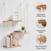3 Tiers Plant Rack Living Room Decoration Macrame Wall Hanging Shelf Bohemian Wall Mounted Shelves Home 2 Colors