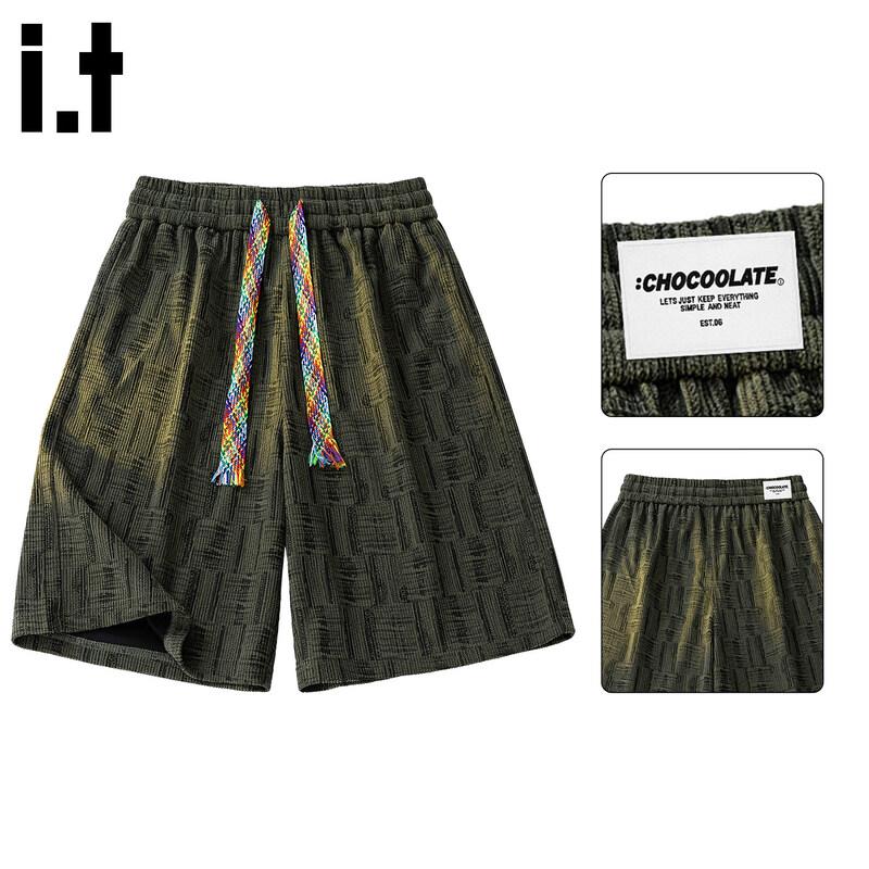 CHOCOOLATEit Men's Plaid Drawstring Shorts