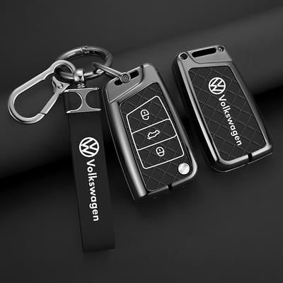 Zinc Alloy Car Remote Key Case Cover For VW Golf 7 MK7 Tiguan MK2 For SEAT Ateca Leon FR 2 Ibiza For Skoda Octavia He4