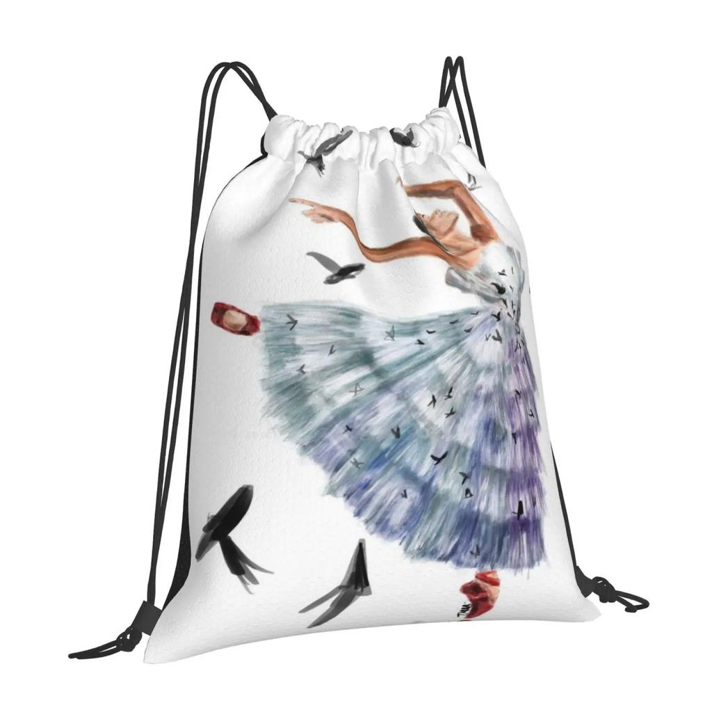 Misty Copeland Impression 3D Design Sac à Dos Sac d'Étudiant Ballet Misty Copeland Danseuse Ballerine Pointes Oiseaux Tulle Chaussures Noires Rouges