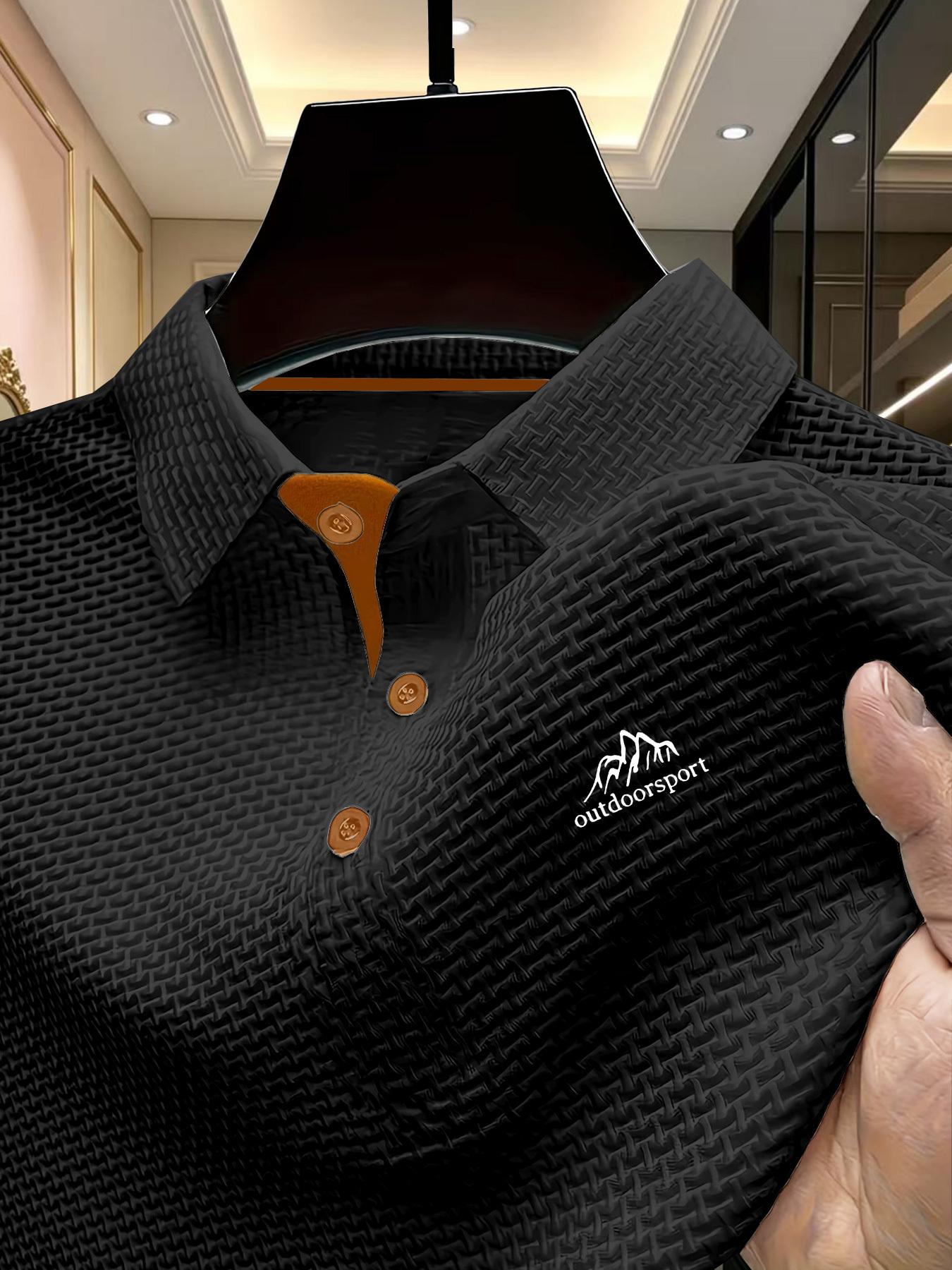 Men s Short-Sleeve Top with a Clean Style, New Summer Men s Quick-Dry Golf Short-Sleeve Polo Shirt with Outstanding Temperament L
