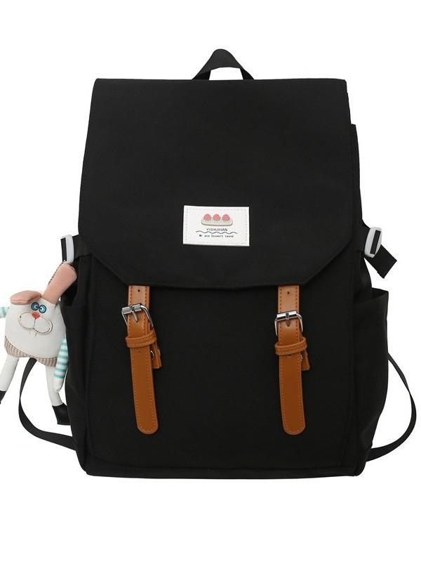 Nylon Casual Backpack For Students With Design And Laptop Compartment