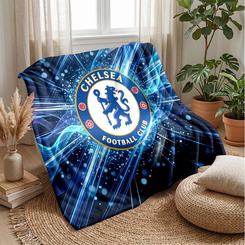 Coperta a tema Chelsea FC Morbida coperta in flanella Coperta morbida da divano Coperta accogliente per divano e letto per la decorazione della casa