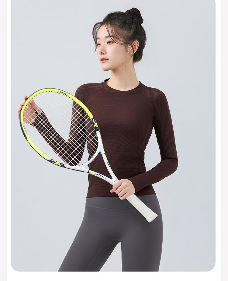 Women's Autumn/Winter Long Sleeve Round Neck Yoga & Fitness Top