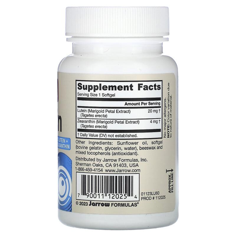 Lutein, 20 mg, 60 Softgels