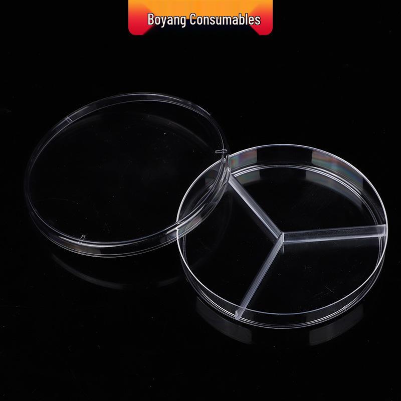 Transparent Disposable Plastic Petri Dish for Bacterial Cell Culture