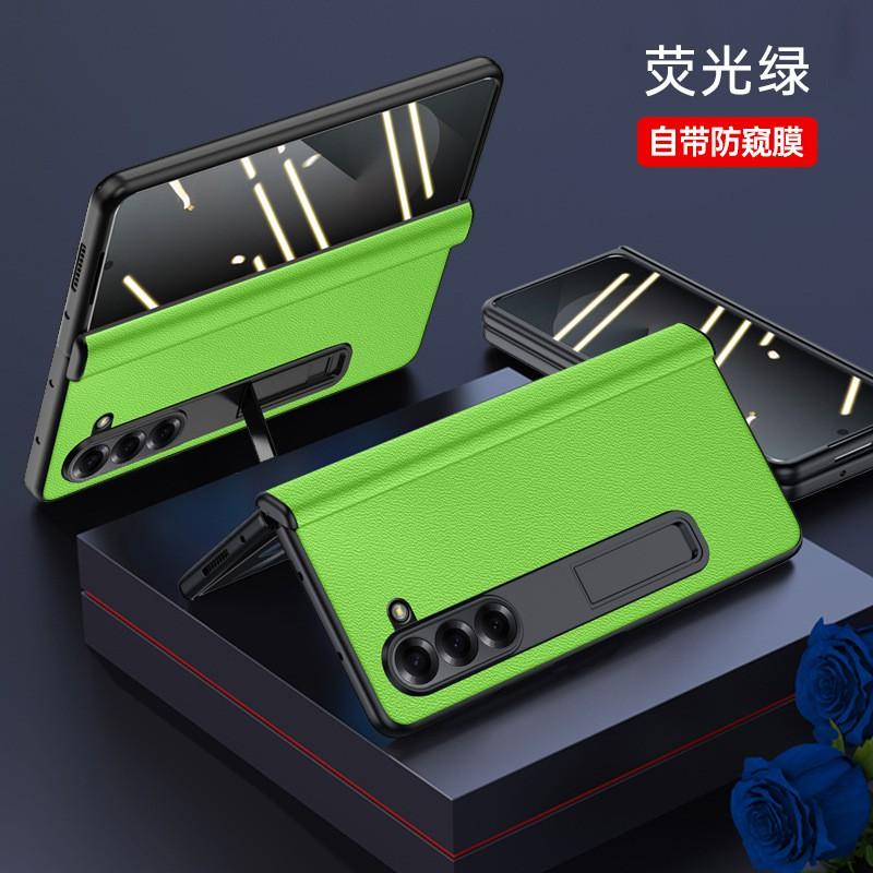 Premium Genuine Leather Flip Case Galaxy Z Fold6 With Hidden Kickstand Magnetic Drop Protection