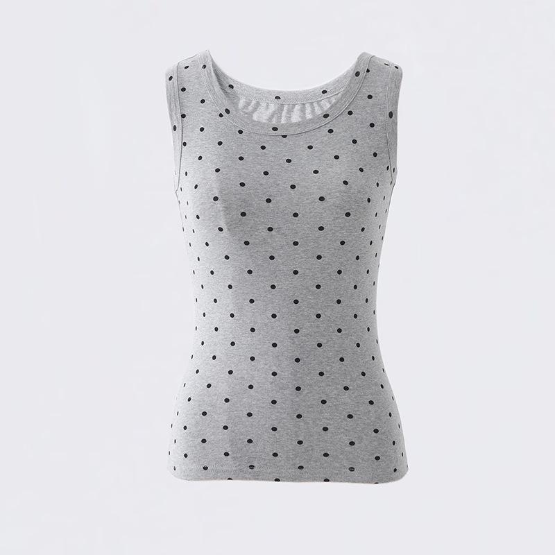 Jin Yin 3-Color Slimming Polka Dot Tank Top - Fashionable, Stretchy, Spicy Girl Style for Summer 2024