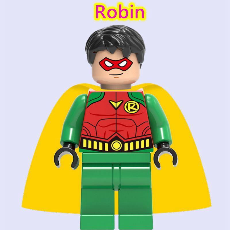 Teen Titans Nightwing Robin Arkham Knight Compatible with Marvel Minifigures Toy DC Movie Riddler Black Flash Building Blocks Educational Toys