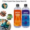 17.6oz Crystal Clear Epoxy Resin Kit Casting And Coating Kit High Gloss Low Odor Quick Cure For DIY Art Jewelry River Tabletops