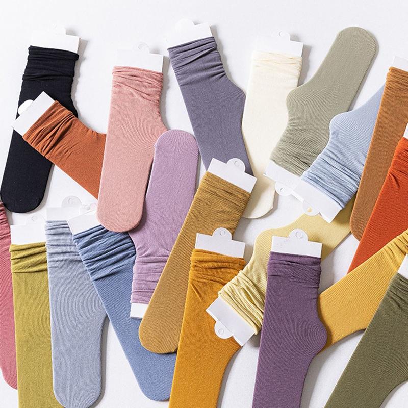 10 Pairs Ladies Middle Tube Socks Ultra Thin Cool Socks Candy Sweet Breathable Socks Women's Socks