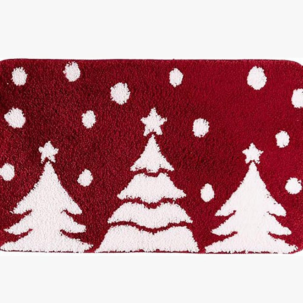 

Нескользящий Рождественский Дверной Коврик Кристальный Флис Дверной Ковер Новый Плед Декор для Гостиной 40*60cm-Style 1