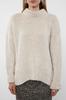 Women's Fashionable Stylish Sweater Stone Soft Textured Crew Neck Knitwear Sweater