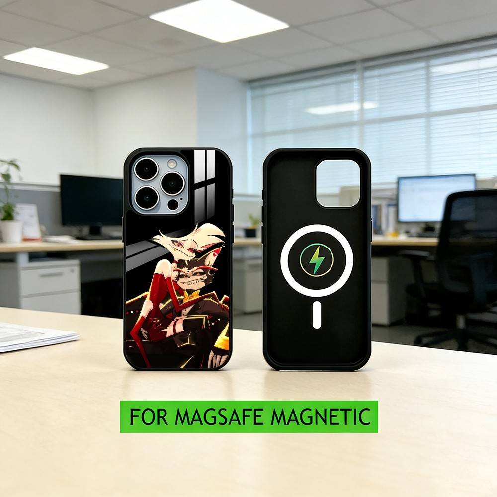 Hazbin Hotel Husk Phone Case For iPhone17,16,15,14,13,12,11 Plus,Pro Magnetic with Magsafe Wireless Charging