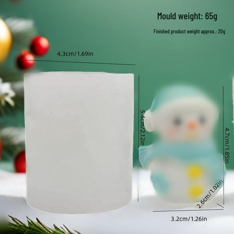 Snowman Scented Candle Mold: DIY Christmas Wax or Resin Ornament