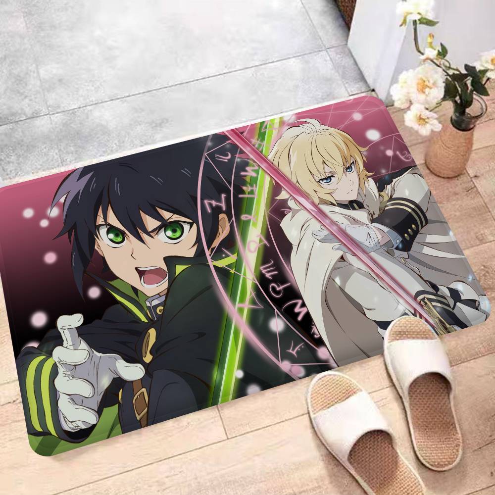 Japanese Seraph Of The End Bathroom Mat Anti-slip Absorb Water Long Strip Cushion Bedroon Mat Hotel Decor Mat