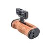 FEICHAO Aluminum Alloy Camera Cage Left/Right Side Wooden Hand Grip with Top Handle 1/4 Screw Hole Cold Shoe Mount for SLR DSLR
