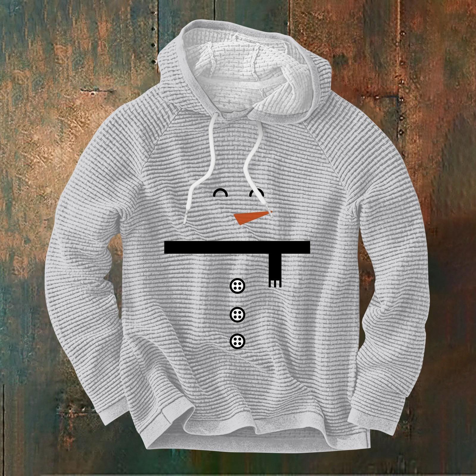 

Мужской повседневный и модный свитер с длинными рукавами и капюшоном M