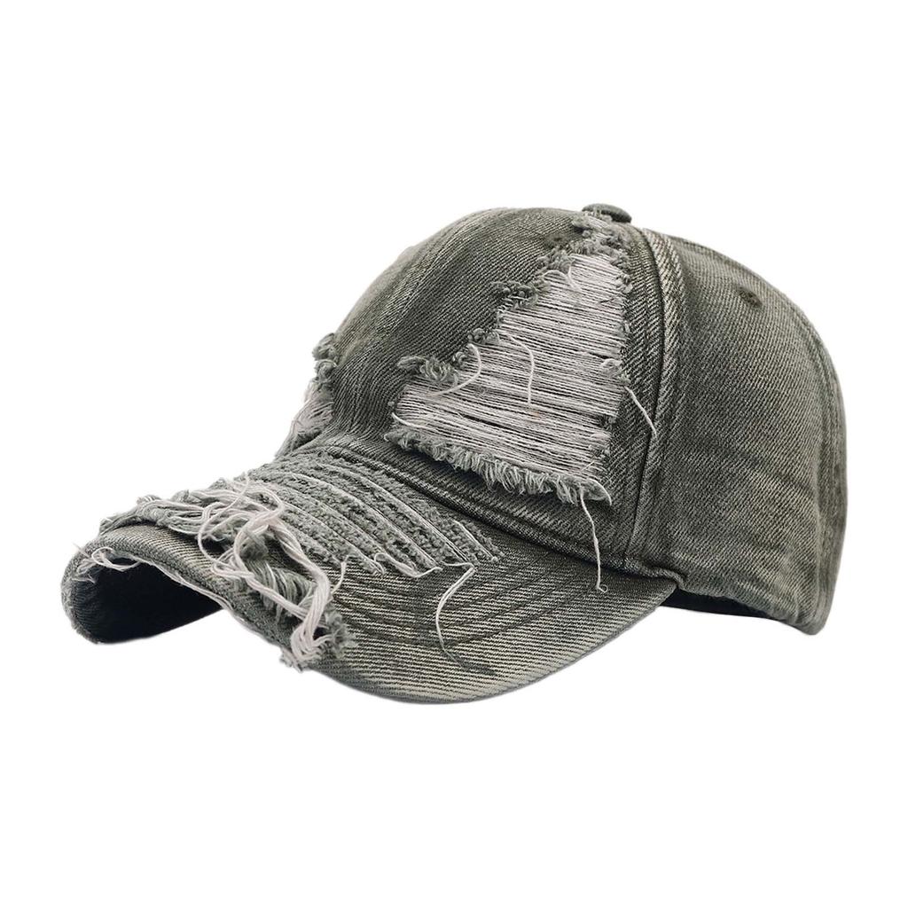 Popular WashedFabric Baseball Hat Distress Baseball Hat Women Beach Hat Photowear Sun Hat Outdoor Sport Camping Hat