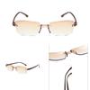 High Definition Presbyopic Glasses 1.0-+4.0 Men Women Frameless Diamond Side Cut Blue Light Prevention Reading Glasses
