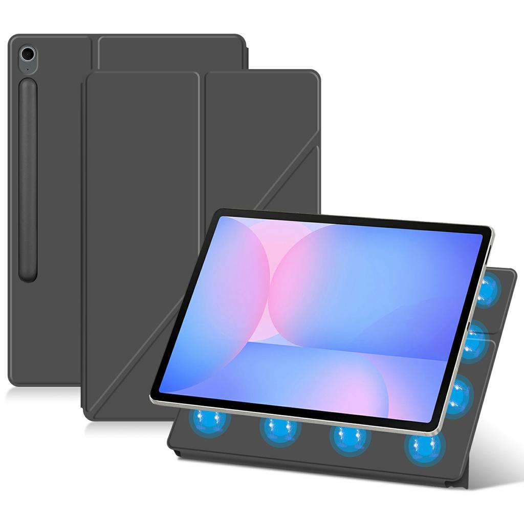 For Samsung Galaxy Tab S10 FE+ Case Origami Stand PU Leather Magnetic Tablet Cover