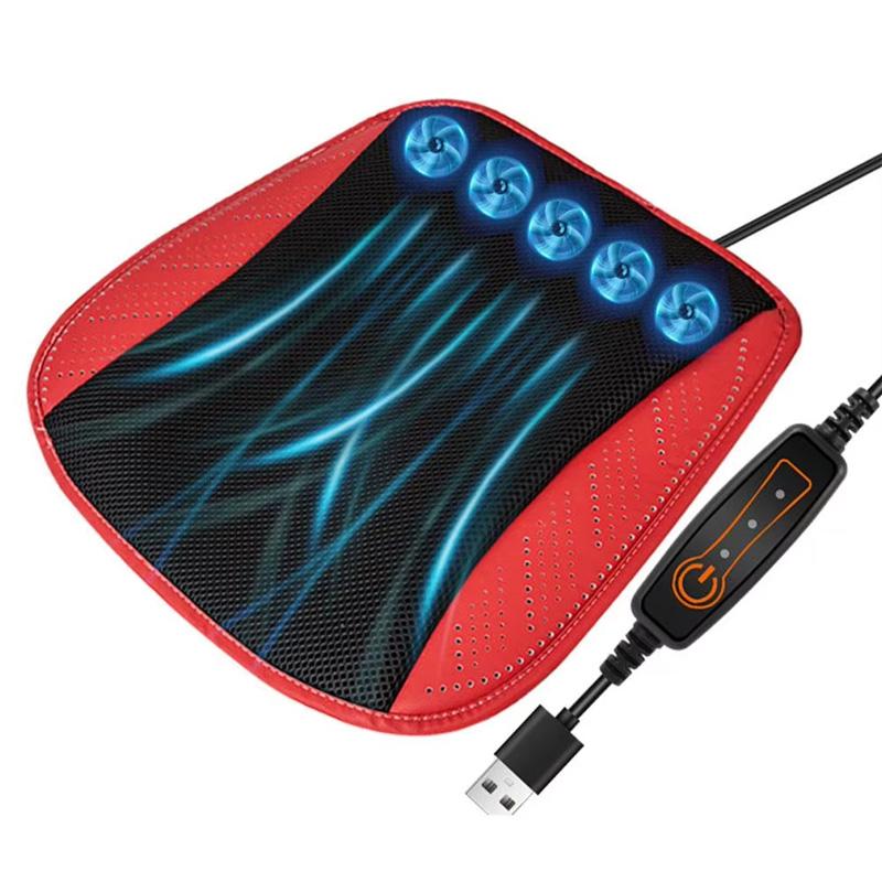 Premium Ventilated Seat Cushion Fast Cooling 3 Speed USB Car Cooler for Office Chair Memory Foam Pad Universal Ergonomic Design