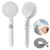 Abs Handheld Showerhead With Powerful Water Pressure And Five Spray Modes For Bathroom