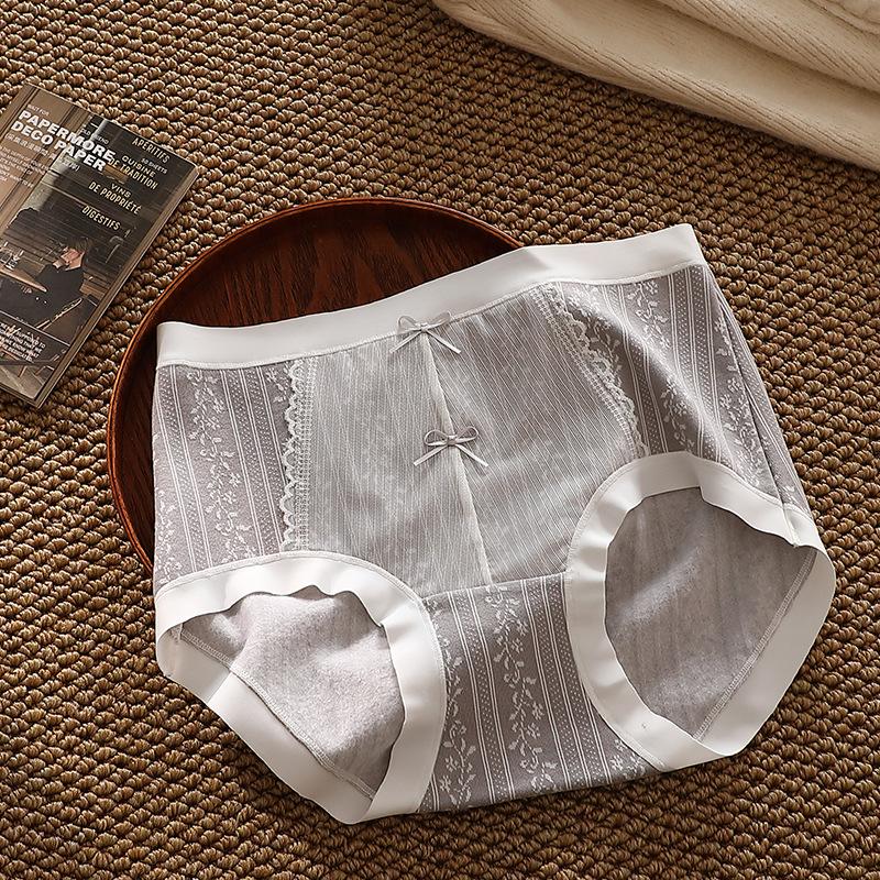 Women's Underwear Pure Cotton Comfortable Sexy Cute Mid-waist Floral Bow Panties