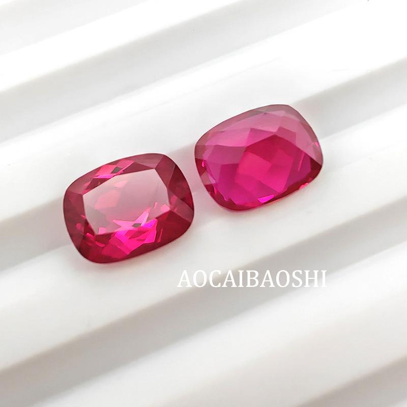 Aocai Bao Shi Lab-Grown Ruby Precision-Cut Loose Stone, AGL Certified Mainstone for Jewelry.