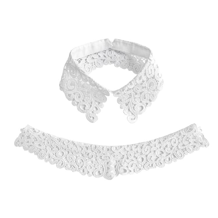 Breathable False Collar Accessory Openwork Pattern Pointed Collar for Women Sweater All Matching Neck Decoration