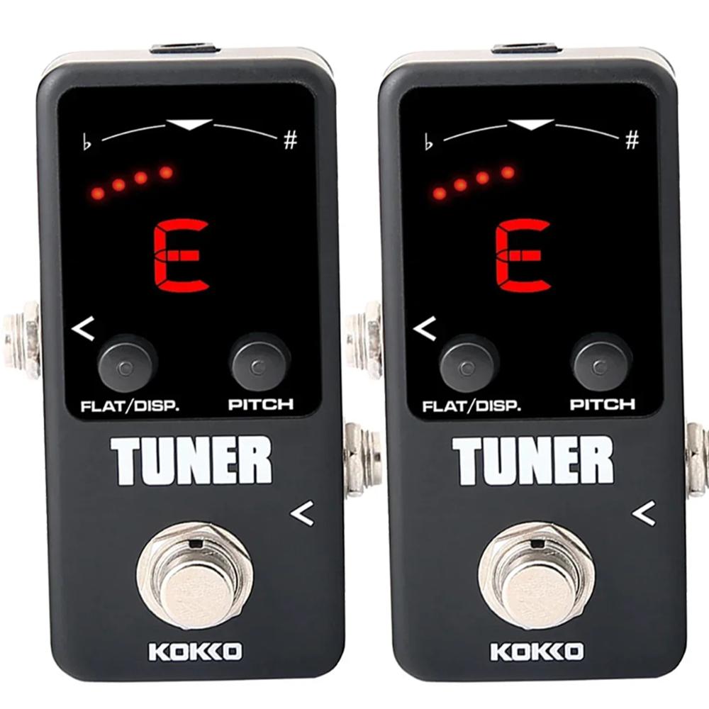 KOKKO Tuner Effect Electric Guitar Tuner Pedal with LED Display True Bypass Guitar Effects Pedal Instrument Accessories