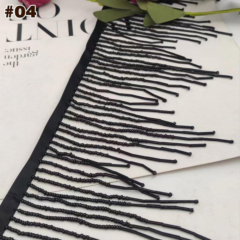 45cm Verschlüsselt Manuell Nagel Perlen Quaste Spitze Mehrfarbig Anhänger Perlenbesatz Fransen DIY Bühnenkleidung Heimvorhang Dekorativ